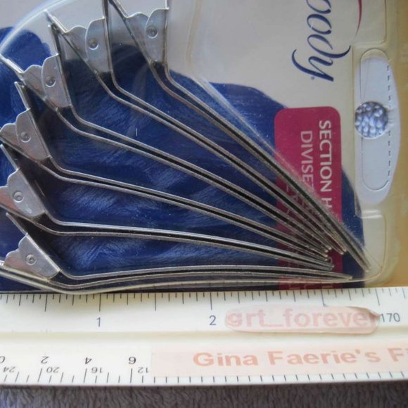 6 Goody Metal Sectioning Styling Hair Clips Section Style Secure Classic Dye - Picture 3 of 15